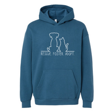 Load image into Gallery viewer, Rescue. Foster. Adopt. - Cozy Hoodie
