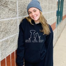 Load image into Gallery viewer, Rescue. Foster. Adopt. - Cozy Hoodie
