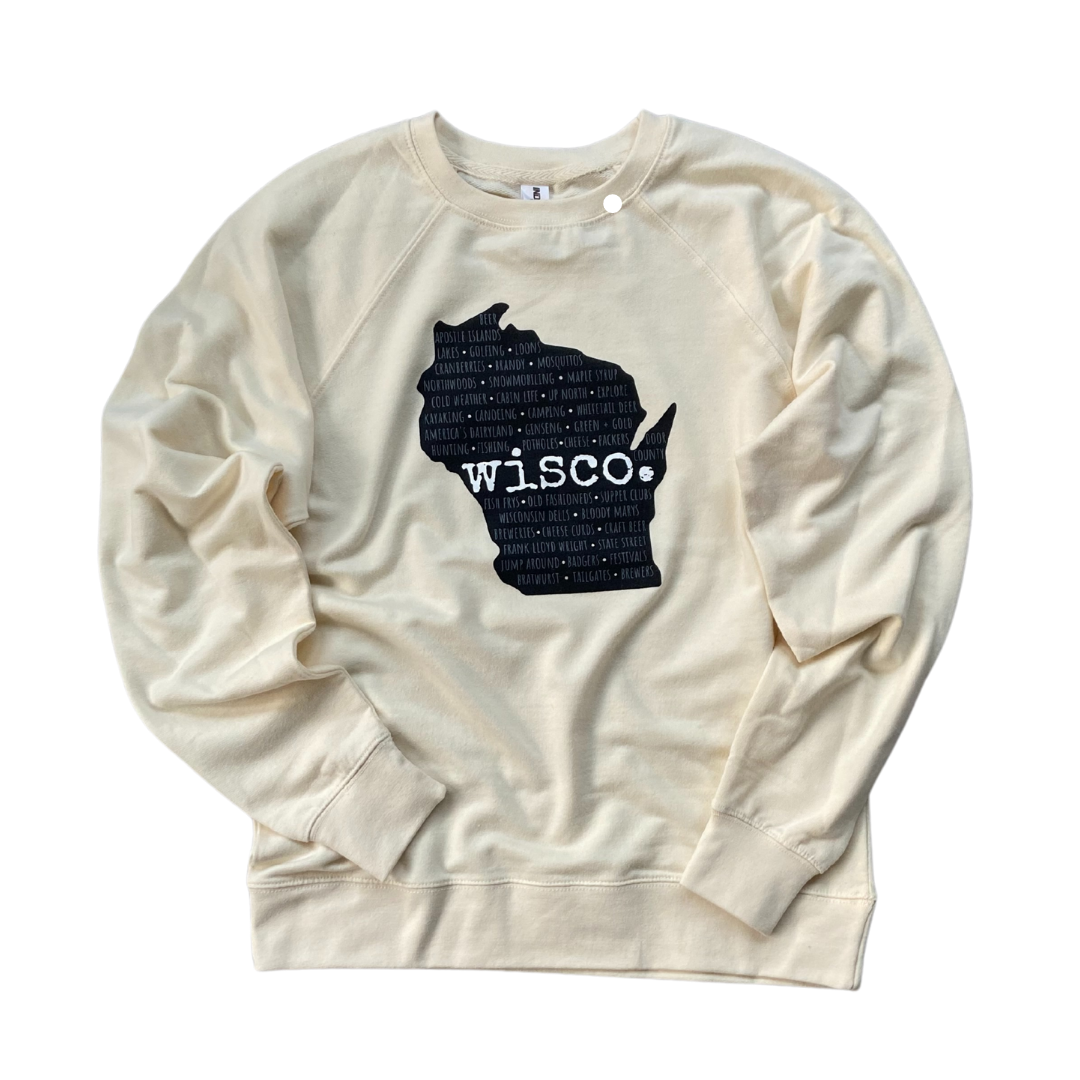 Brew Crew Neck Wisco Lingo T— Brew Crew Neck Wisco Lingo T — Wisconsin  themed gifts and gear. For Wisconsin By Wisconsin In Wisconsin